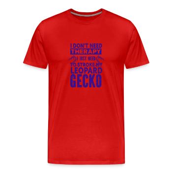 Gecko - Animal amphibien - T-shirt bio Premium Homme - rouge - Devant - Damien (186cm)