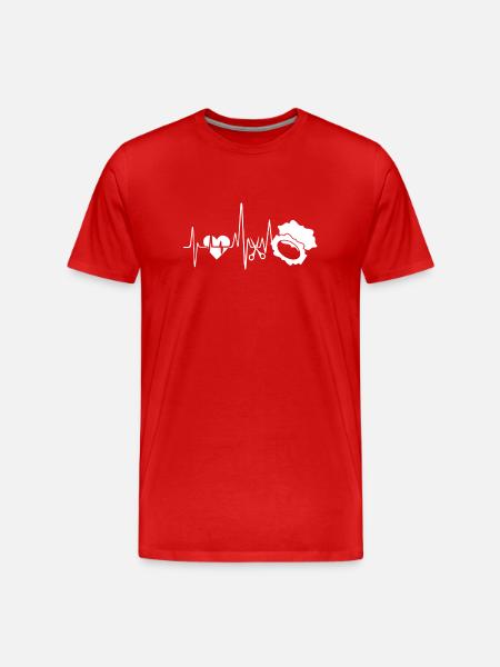 Scrapbooking Scrapbook Heartbeat - Men's Premium Organic T-Shirt - red