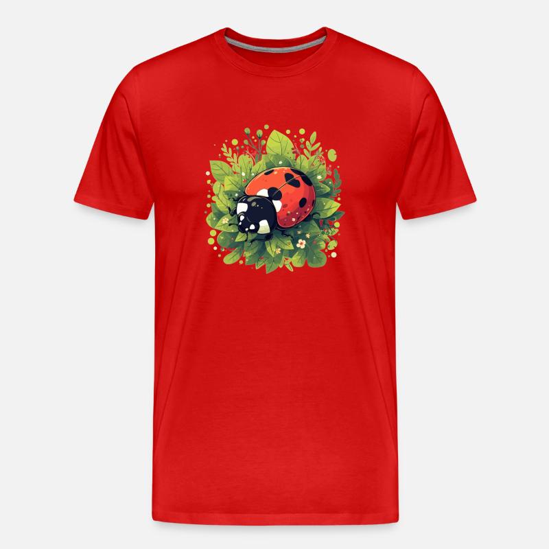 Ladybug Marienkäfer - Männer Premium Bio T-Shirt - Rot