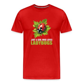 Ladybug Marienkäfer - Men's Premium Organic T-Shirt - red - Front - Damien (186cm)