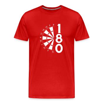 Dart Geschenk Dartboard Dartspieler Bullseye - Männer Premium Bio T-Shirt - Rot - Vorne - Damien (186cm)
