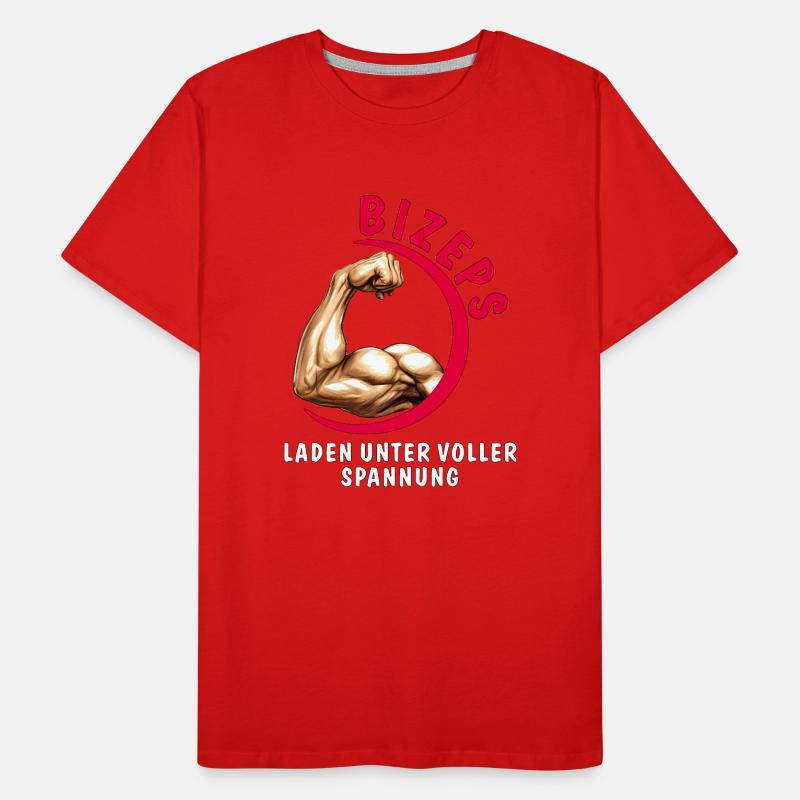 BICEPS LOADING UNDER FULL TENSION Men's Premium Organic T-Shirt