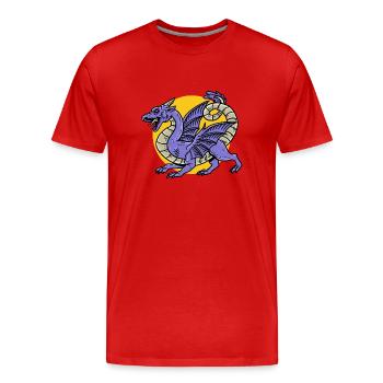 Fantasy RPG Dragon Magic Dungeon - T-shirt bio Premium Homme - rouge - Devant - Damien (186cm)