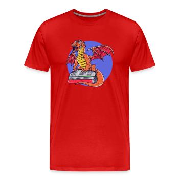 Reading Dragon Books Magic Dungeon - Men's Premium Organic T-Shirt - red - Front - Damien (186cm)
