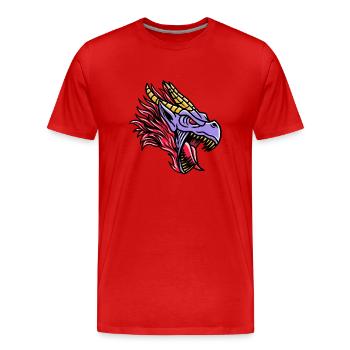 Fantasy RPG Dragon Magic Dungeon - T-shirt bio Premium Homme - rouge - Devant - Damien (186cm)