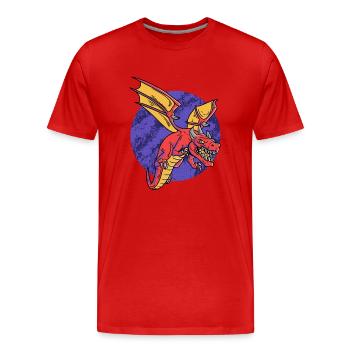 Fantasy RPG Dragons Magic Dungeon - Men's Premium Organic T-Shirt - red - Front - Damien (186cm)