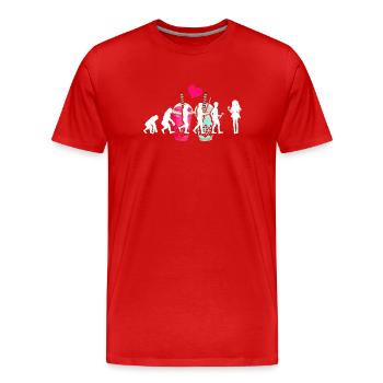 Bubble Tea Boba BubbleTea Kawaii Japan Tea Kpop - Men's Premium Organic T-Shirt - red - Front - Damien (186cm)