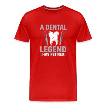 Dentist - Men's Premium Organic T-Shirt - red - Front - Damien (186cm)