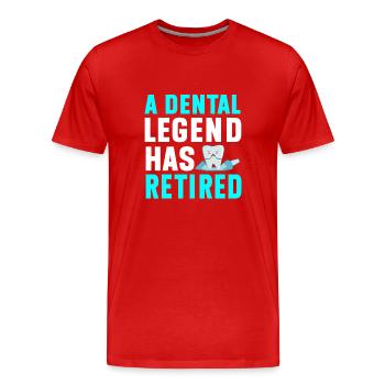 Dentist - Men's Premium Organic T-Shirt - red - Front - Damien (186cm)