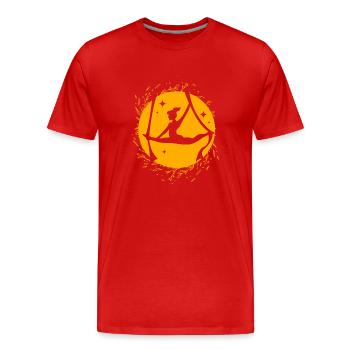 Aerial Yoga Air Yoga - Men's Premium Organic T-Shirt - red - Front - Damien (186cm)
