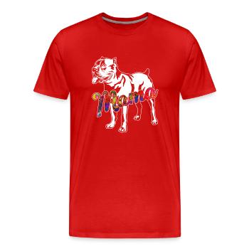 Cane corso Cane corso Mama - Men's Premium Organic T-Shirt - red - Front - Damien (186cm)
