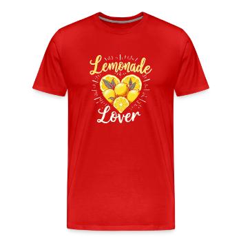 Refreshing Lemonade Vibes: Perfect for Lemonade - Men's Premium Organic T-Shirt - red - Front - Damien (186cm)