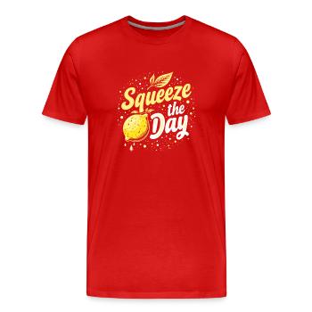 Refreshing Lemonade Vibes: Perfect for Lemonade - Men's Premium Organic T-Shirt - red - Front - Damien (186cm)