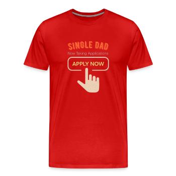 Single Dad funny cool - Männer Premium Bio T-Shirt - Rot - Vorne - Damien (186cm)