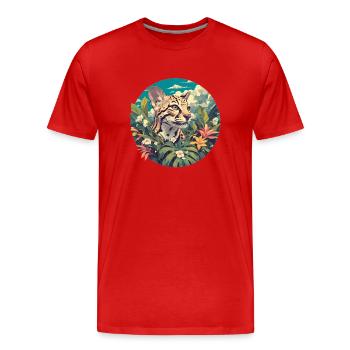 Ocelots Ocelot - Men's Premium Organic T-Shirt - red - Front - Damien (186cm)