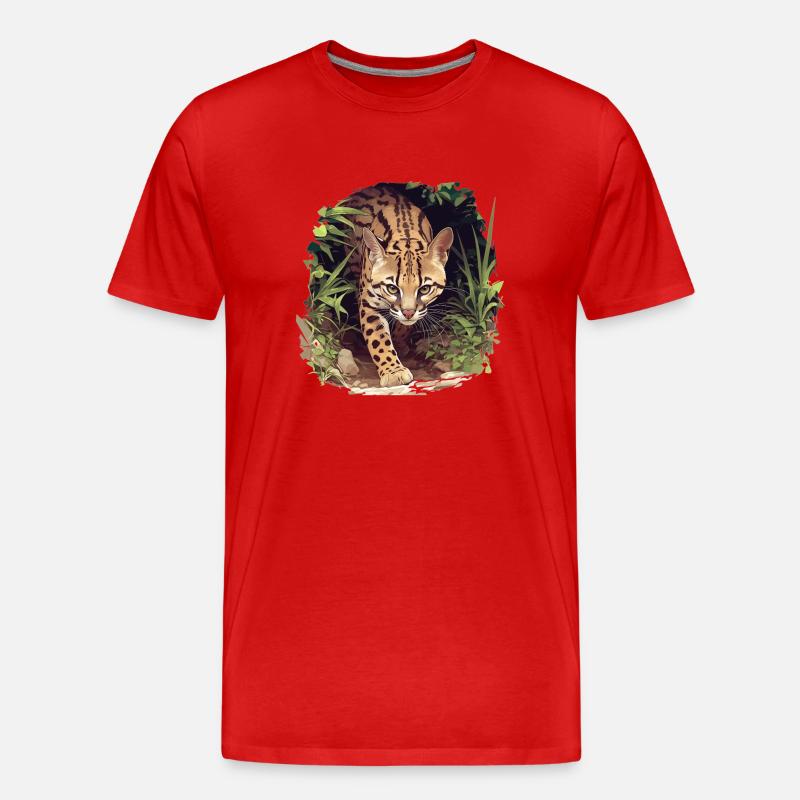 Ocelots Ocelot - Männer Premium Bio T-Shirt - Rot