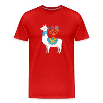 Chanukkah - Männer Premium Bio T-Shirt - Rot - Vorne - Damien (186cm)