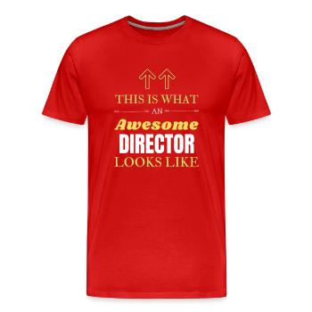 This is What an Awesome Director Looks Like - Men's Premium Organic T-Shirt - red - Front - Damien (186cm)