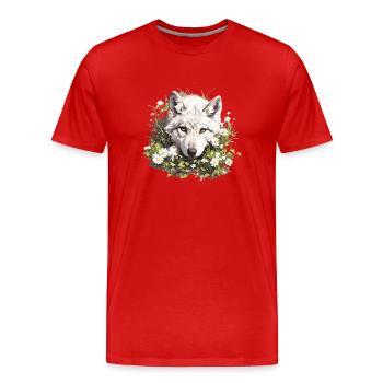 Loups Loup - T-shirt bio Premium Homme - rouge - Devant - Damien (186cm)