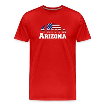 Arizona State Sedona Phoenix Grand Canyon AZ - Men's Premium Organic T-Shirt - red - Front - Damien (186cm)