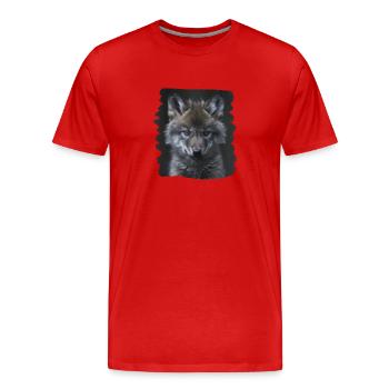 Loups Loup - T-shirt bio Premium Homme - rouge - Devant - Damien (186cm)