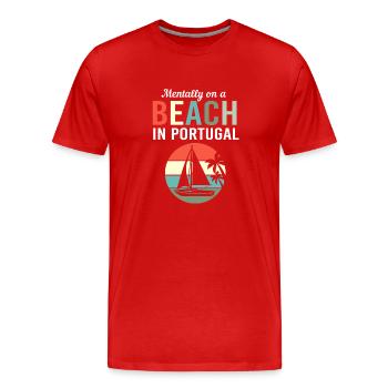 Portugal - T-shirt bio Premium Homme - rouge - Devant - Damien (186cm)