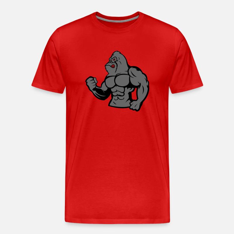 gorilla silverback 02 - Männer Premium Bio T-Shirt - Rot