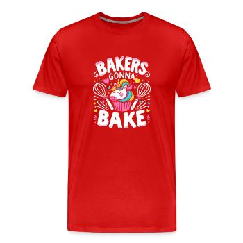 Bäcker werden Backen Gebäck Brot Backen Kuchen Bäcker - Männer Premium Bio T-Shirt - Rot - Vorne - Damien (186cm)