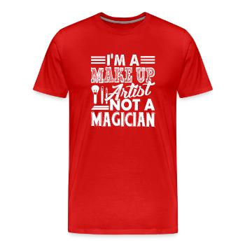 Makeup Artist I am A Makeup Artist - Men's Premium Organic T-Shirt - red - Front - Damien (186cm)
