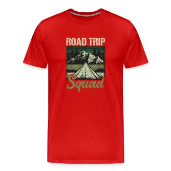 Escouade de road trip - T-shirt bio Premium Homme - rouge - Devant - Damien (186cm)