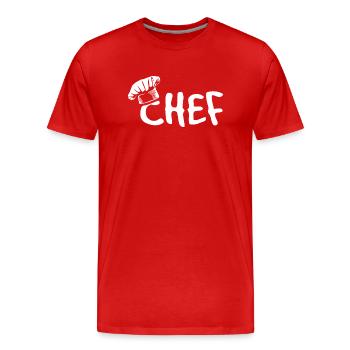 Cuisine Plat Cuisine Cuisine Cuisine Chef - T-shirt bio Premium Homme - rouge - Devant - Damien (186cm)