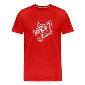 Loup-garou - T-shirt bio Premium Homme - rouge - Devant - Damien (186cm)