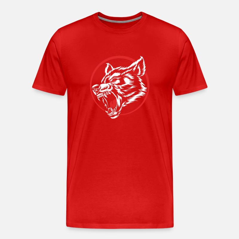 Werwolf - Männer Premium Bio T-Shirt - Rot