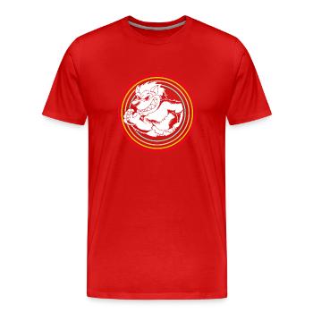 Loup-garou - T-shirt bio Premium Homme - rouge - Devant - Damien (186cm)