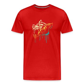 Loup-garou - T-shirt bio Premium Homme - rouge - Devant - Damien (186cm)