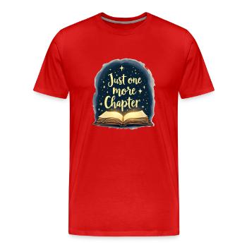 NUR NOCH EIN KAPITEL - Männer Premium Bio T-Shirt - Rot - Vorne - Damien (186cm)