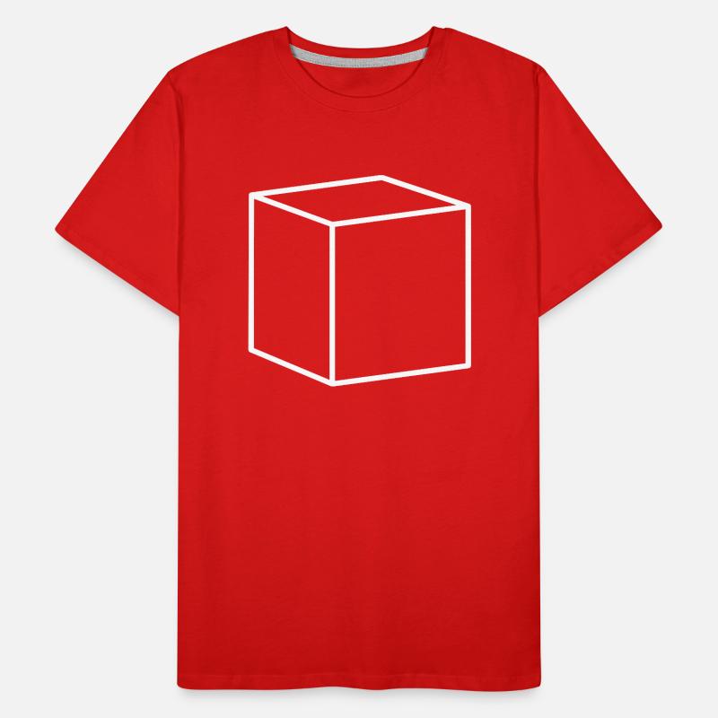 Cube blanc T-shirt bio Premium Homme