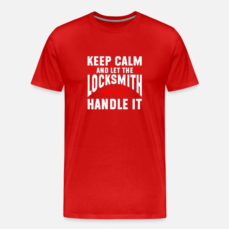 Locksmith Lockpicking Lockpicker - Männer Premium Bio T-Shirt - Rot