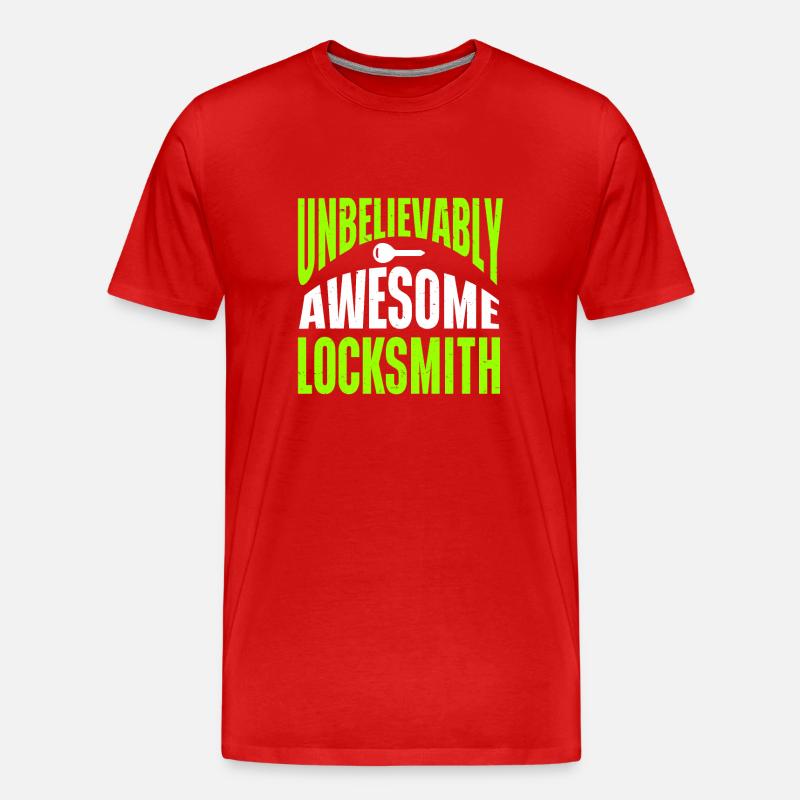 Locksmith Lockpicking Lockpicker - Männer Premium Bio T-Shirt - Rot