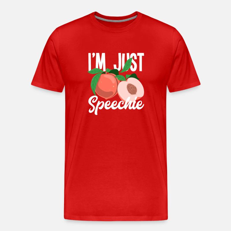 I'm Just Speechie - Männer Premium Bio T-Shirt - Rot