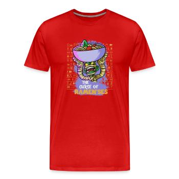 Curse Of Ramenses Egyptian Mythology - Men's Premium Organic T-Shirt - red - Front - Damien (186cm)