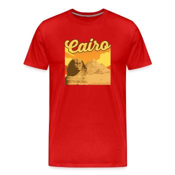 Hiéroglyphes Le Caire Mythologie égyptienne - T-shirt bio Premium Homme - rouge - Devant - Damien (186cm)