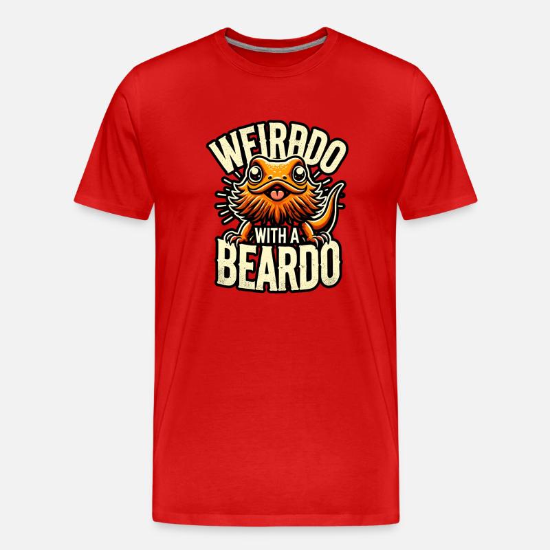 Spinner mit Bärtchen - Männer Premium Bio T-Shirt - Rot