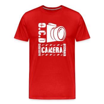 Photographer Obsessive Camera Disorder - Men's Premium Organic T-Shirt - red - Front - Damien (186cm)