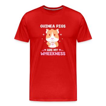 Guinea pig - Men's Premium Organic T-Shirt - red - Front - Damien (186cm)