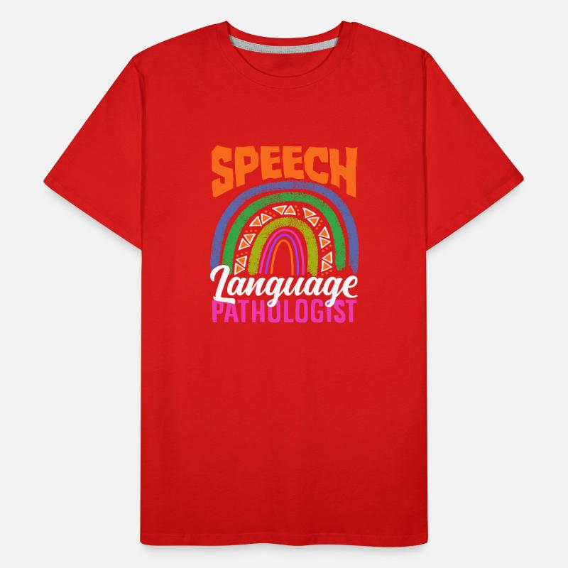 Speech Language Pathologist Rainbow Men's Premium Organic T-Shirt