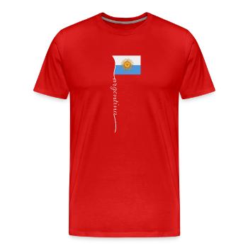 Argentinien Geschenk Argentina Argentine Flagge - Männer Premium Bio T-Shirt - Rot - Vorne - Damien (186cm)