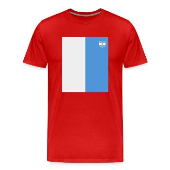 Argentinien Geschenk Argentina Argentine Flagge - Männer Premium Bio T-Shirt - Rot - Vorne - Damien (186cm)
