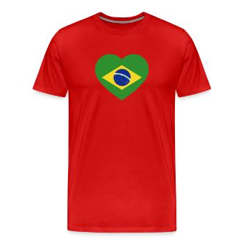 Brésil Brésil Maillot brésilien Rio de Janeiro - T-shirt bio Premium Homme - rouge - Devant - Damien (186cm)