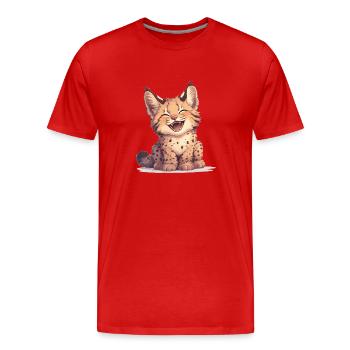 Bobcats Rotluchse Rotluchs Luchs - Männer Premium Bio T-Shirt - Rot - Vorne - Damien (186cm)